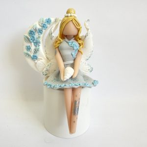 Handmade Cancer Fairy Figurine – Moonshell | Vintage Star Sign Gift
