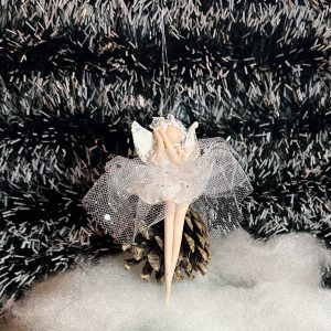 Snowflake Fairy on Pine Cone