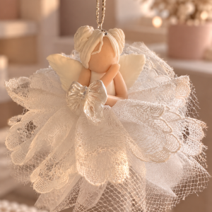 Ice Bow Fairy – Handmade Christmas Hanging Decoration